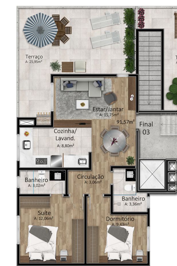 Apartamento para venda no bairro Santa Catarina em Caxias do Sul