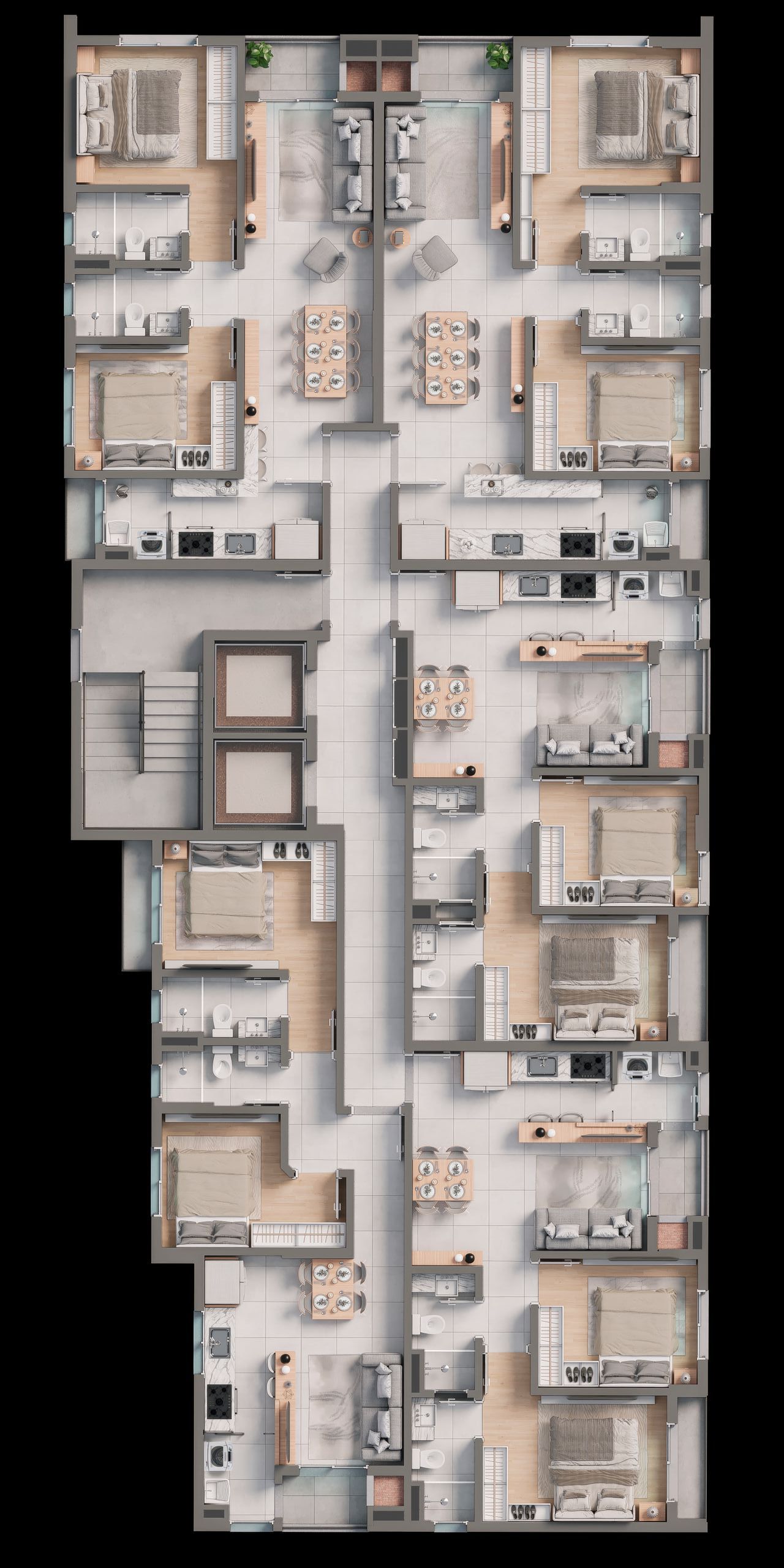 Apartamento 2 quartos sendo 1 suíte para venda no bairro Vila Rodrigues em Passo Fundo