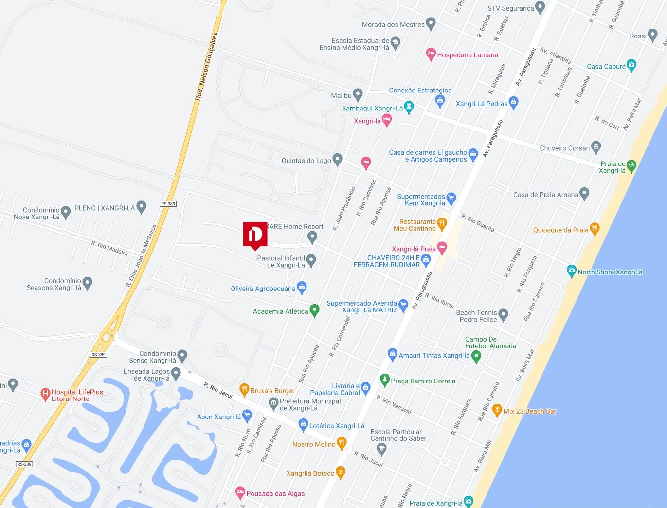 Terreno 1 quarto para venda no bairro Centro em Xangri-lá