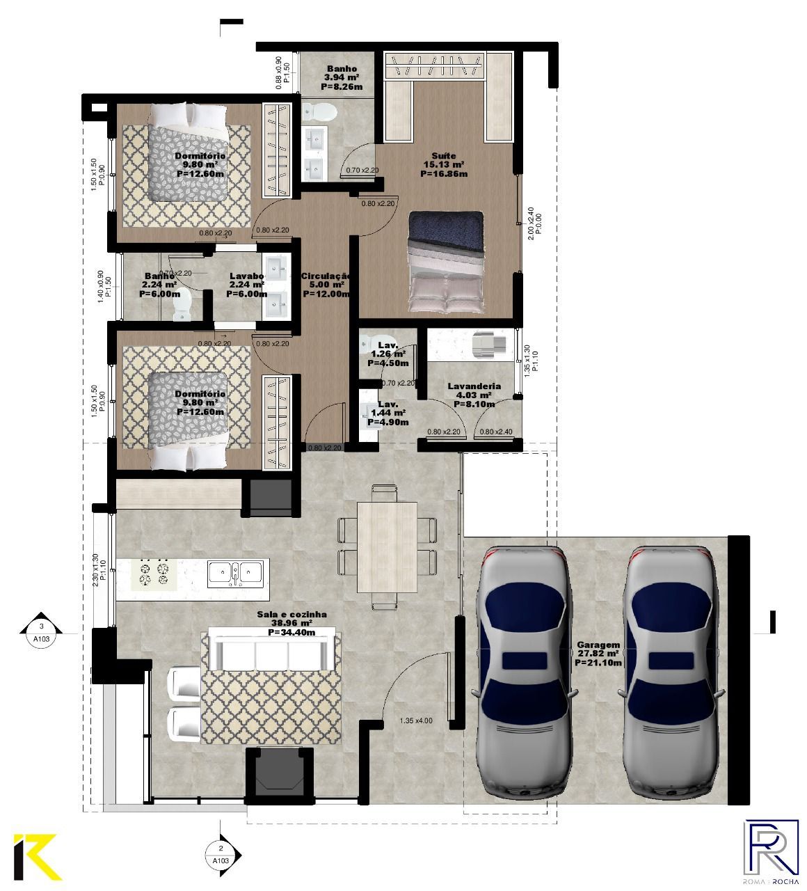Casa 2 quartos sendo 1 suíte para venda no bairro São Luiz Gonzaga em Passo Fundo