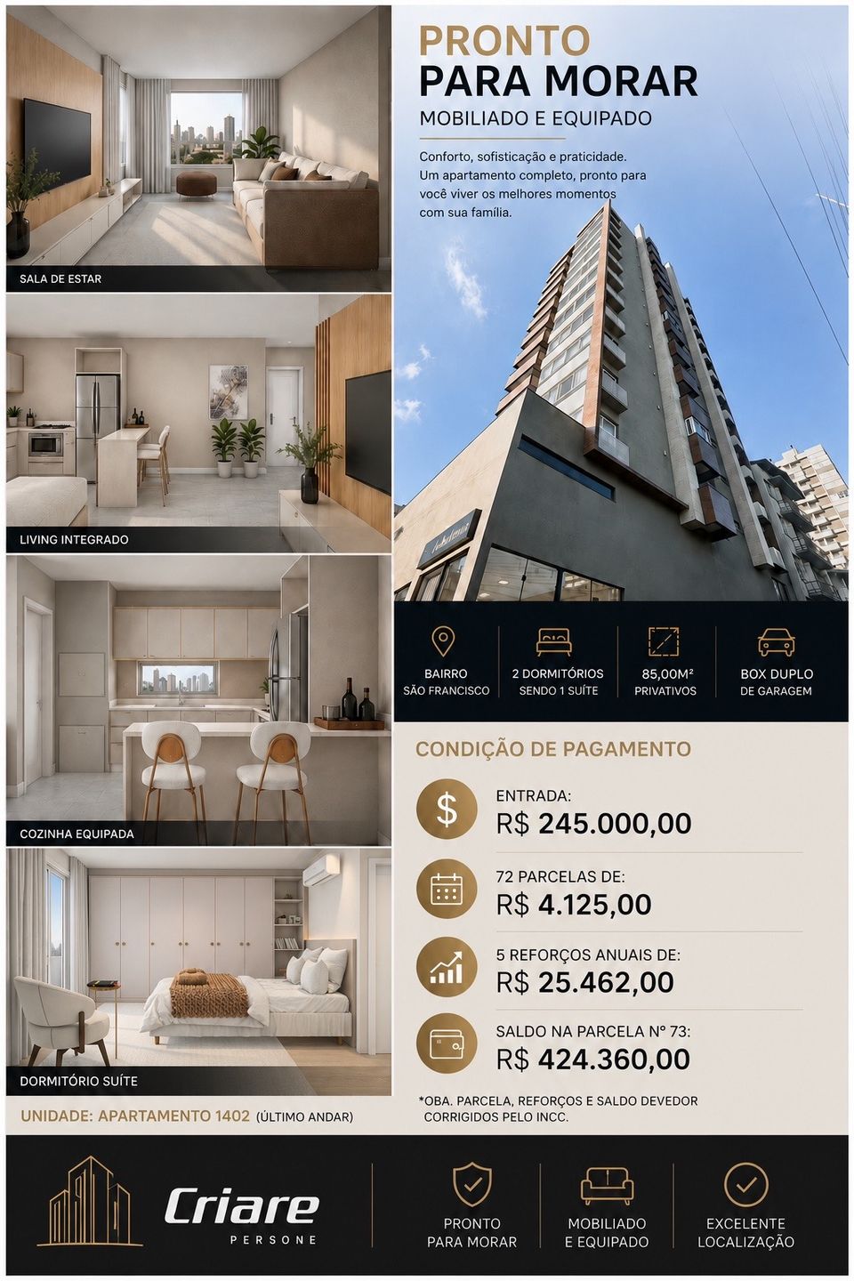 Apartamento para venda no bairro São Francisco  em Bento Gonçalves