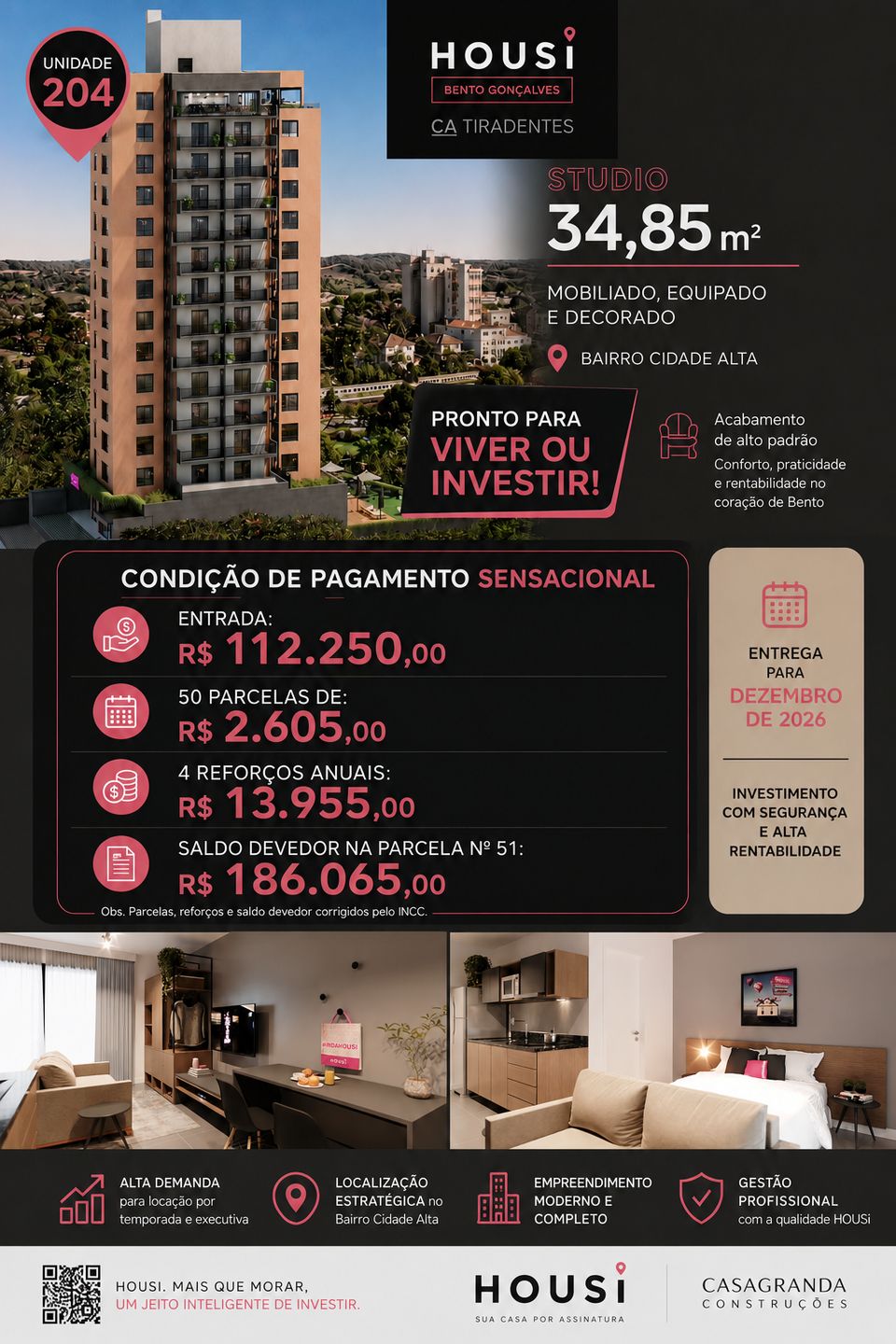 Apartamento para venda no bairro Centro  em Bento Gonçalves
