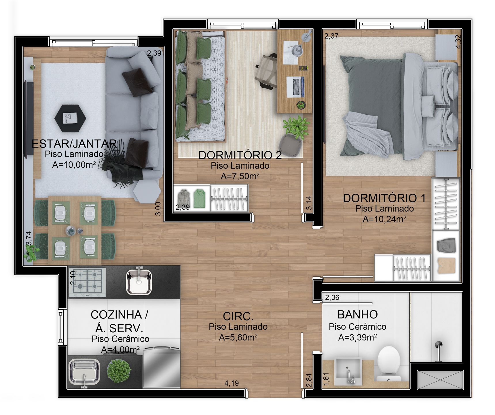 Apartamento 2 quartos para venda no bairro São Jorge em Novo Hamburgo