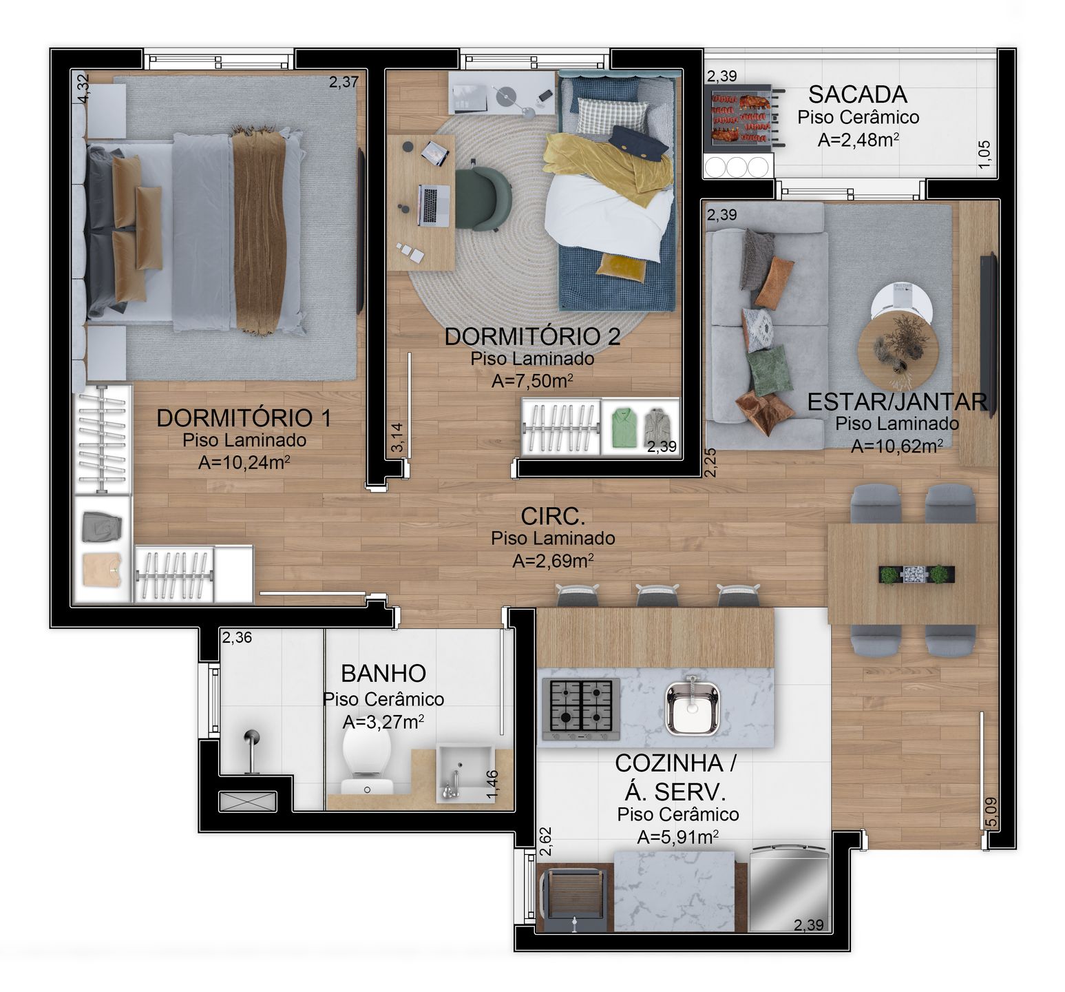Apartamento 2 quartos para venda no bairro São Jorge em Novo Hamburgo