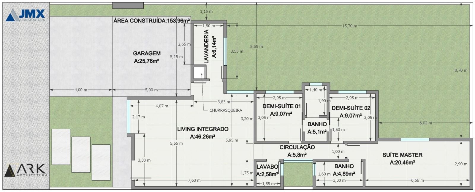Casa 3 quartos sendo 2 suítes para venda no bairro Central Park em Passo Fundo