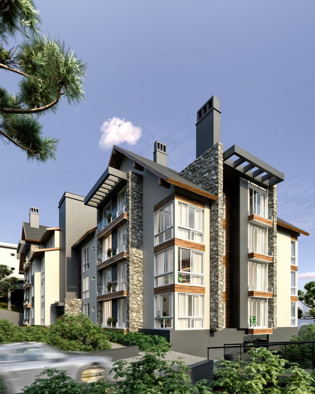 Apartamento 2 quartos sendo 2 suítes para venda no bairro Centro em Gramado