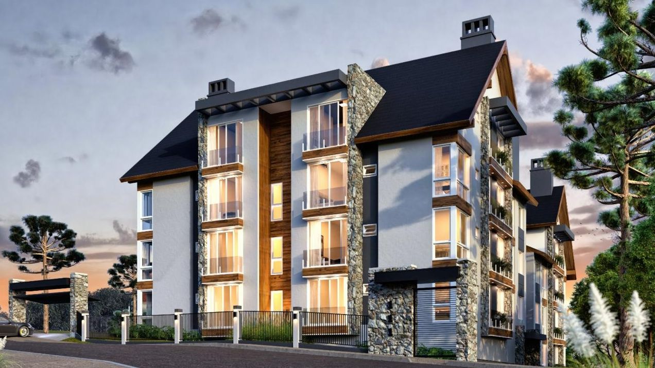 Apartamento 2 quartos sendo 2 suítes para venda no bairro Centro em Gramado