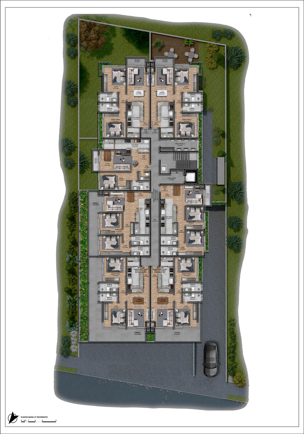 Apartamento 2 quartos sendo 1 suíte para venda no bairro Centro  em Canela