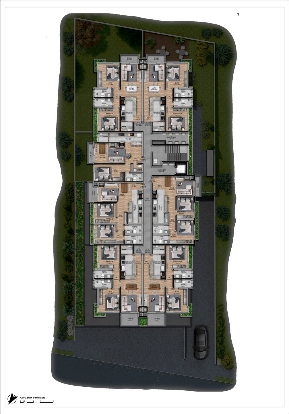 Apartamento 2 quartos sendo 1 suíte para venda no bairro Centro  em Canela