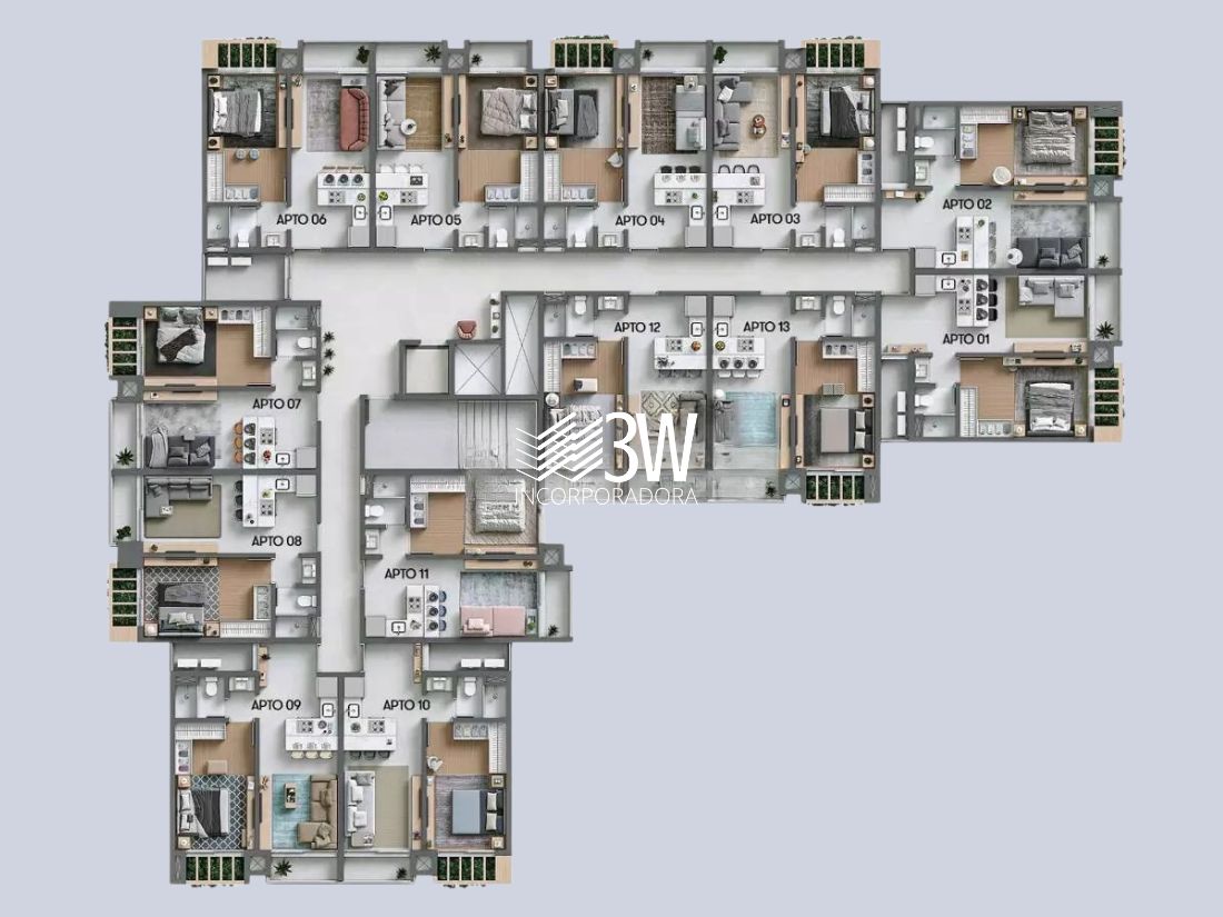 Apartamento 1 quarto sendo 1 suíte para venda no bairro Centro  em Canela