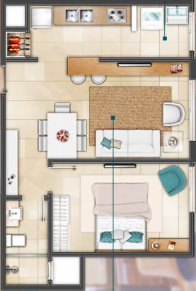 Apartamento 1 quarto para venda no bairro Centro em Torres