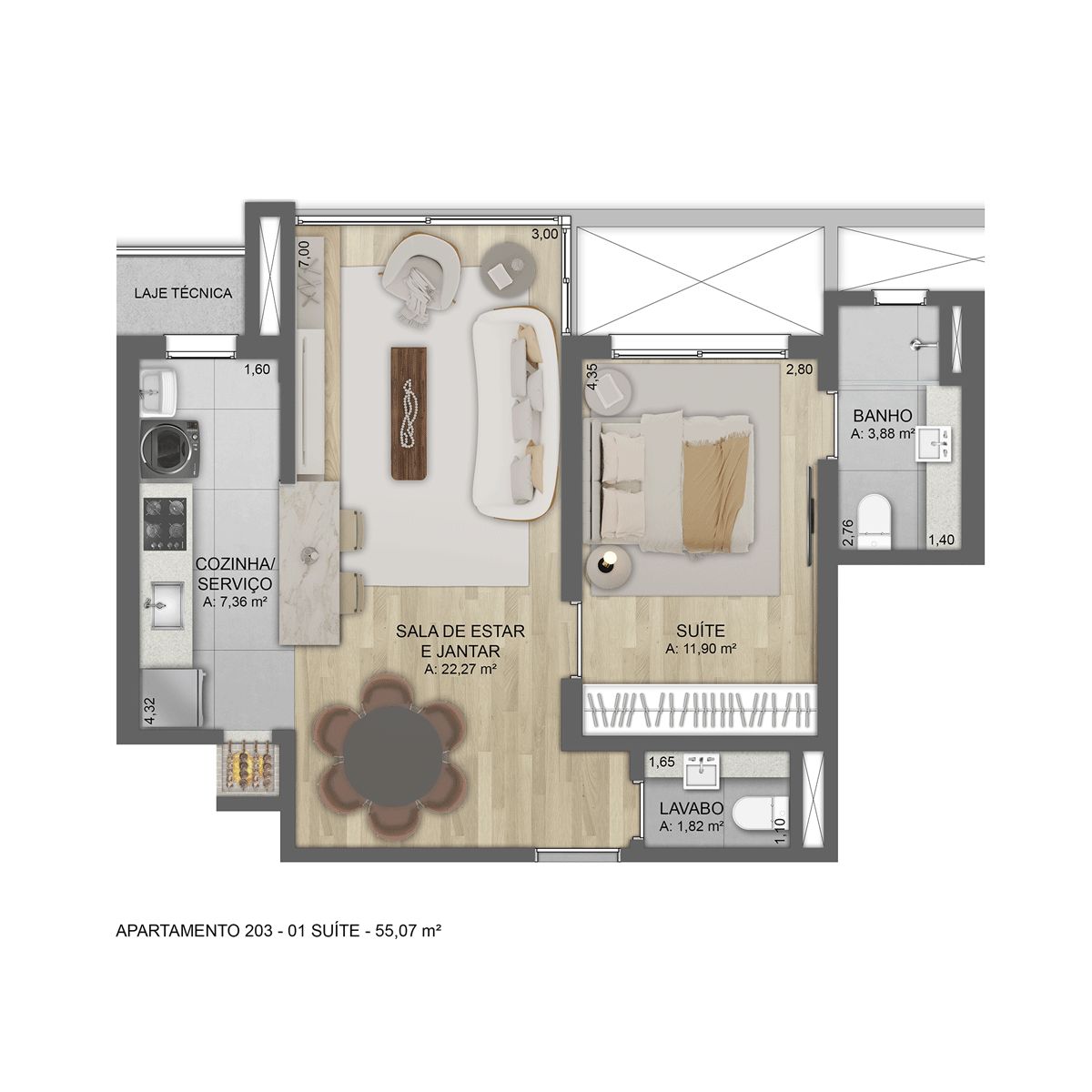 Apartamento Duplex 3 quartos sendo 3 suítes para venda no bairro Belvedere em Gramado