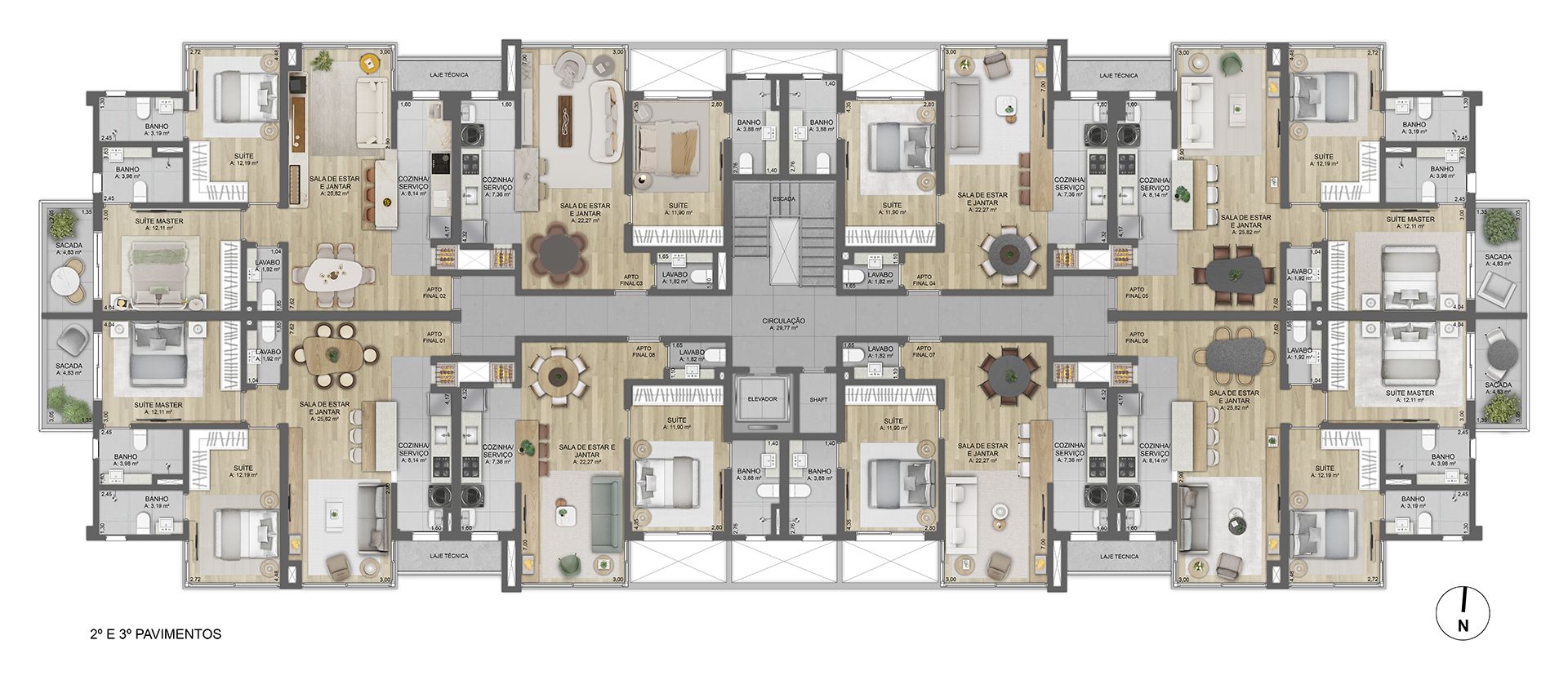Apartamento Duplex 3 quartos sendo 3 suítes para venda no bairro Belvedere em Gramado