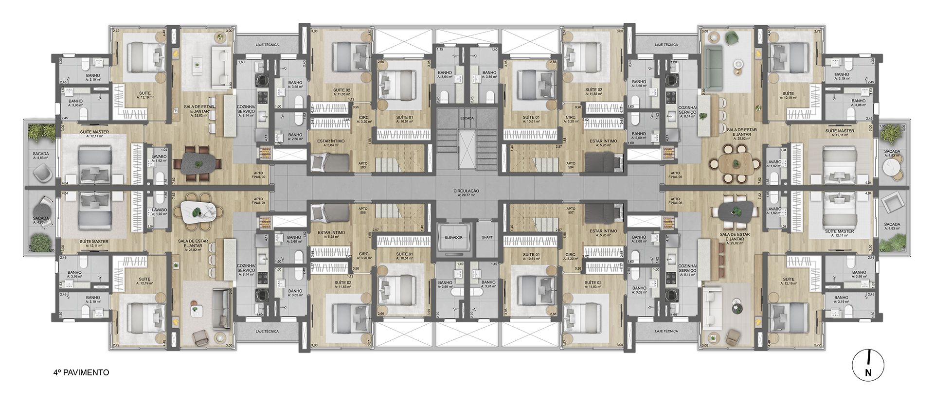 Apartamento Duplex 3 quartos sendo 3 suítes para venda no bairro Belvedere em Gramado