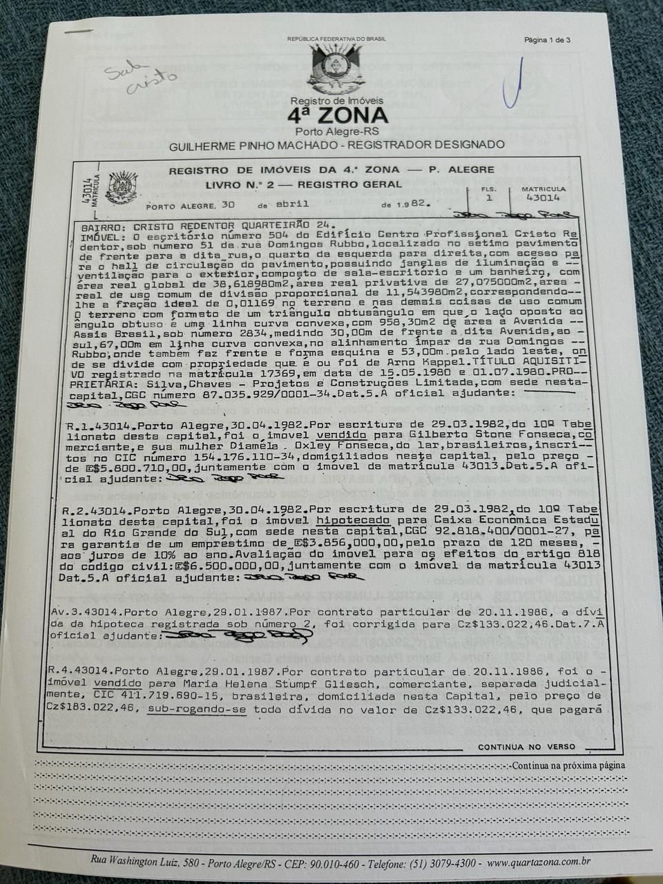 Sala Comercial para venda no bairro Cristo Redentor em Porto Alegre