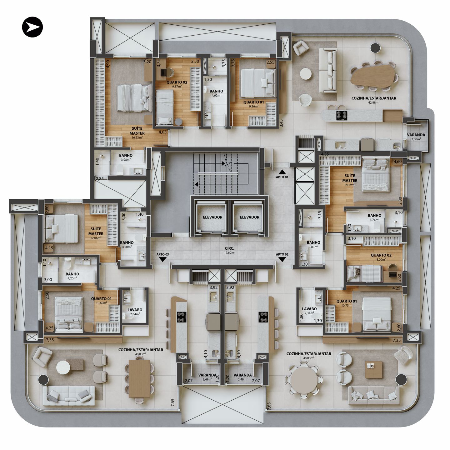 Apartamento 3 quartos sendo 1 suíte para venda no bairro Imigrante  em Bento Gonçalves
