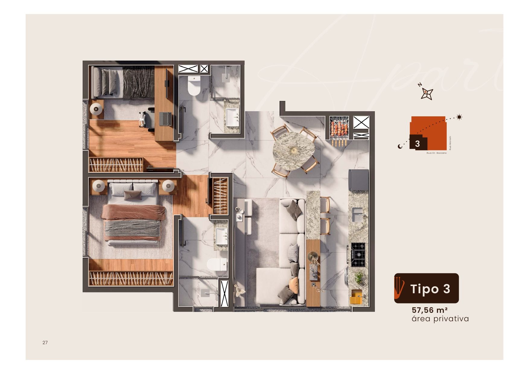 Apartamento 1 quarto sendo 1 suíte para venda no bairro Petrópolis em Passo Fundo