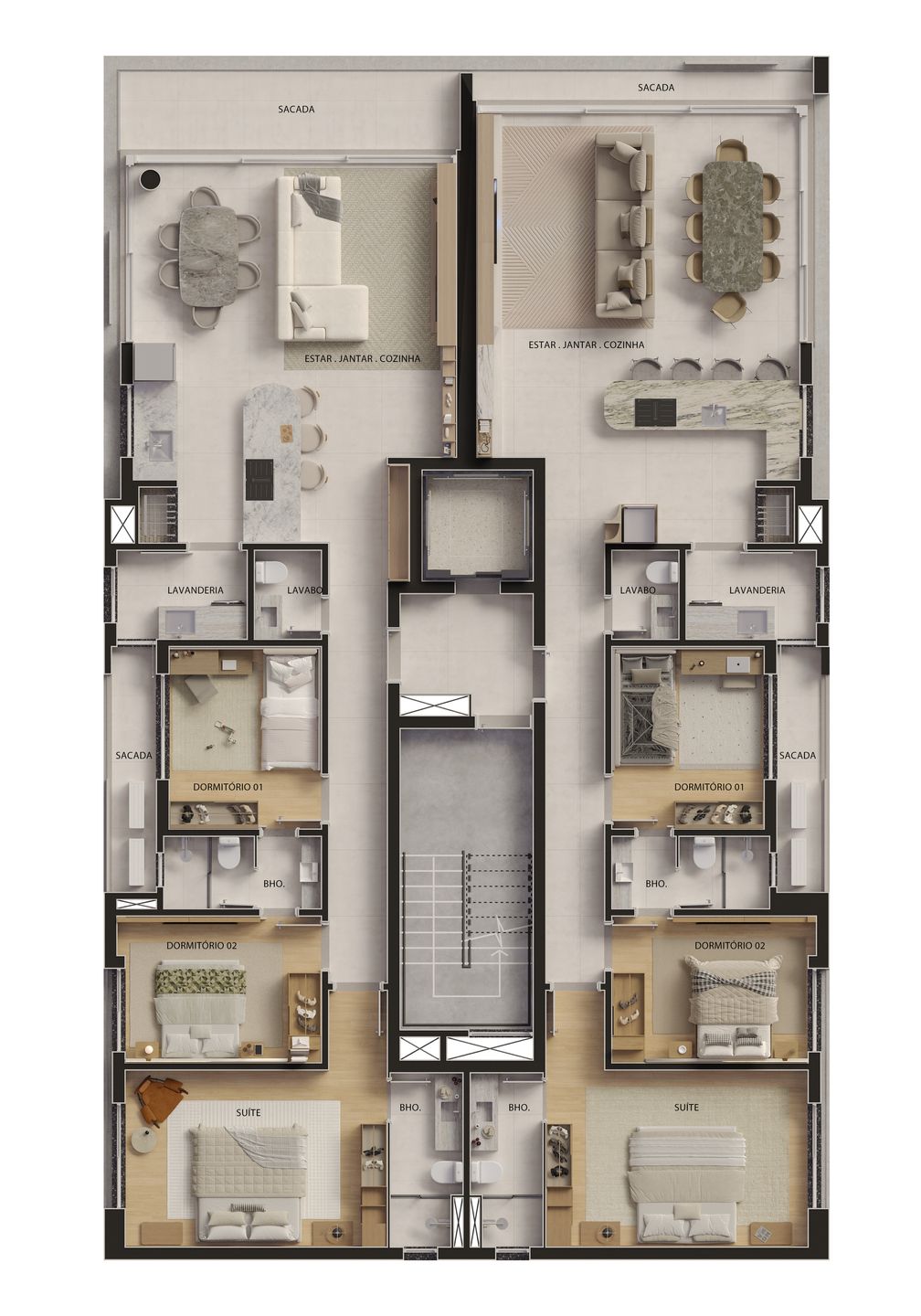 Apartamento 3 quartos sendo 1 suíte para venda no bairro Panazzolo em Caxias do Sul