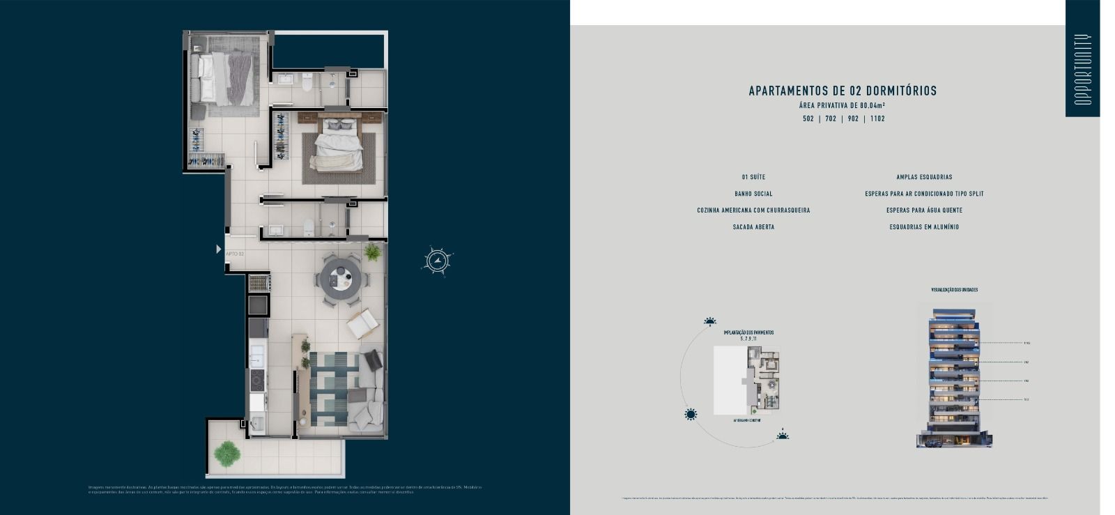 Apartamento 2 quartos sendo 1 suíte para venda no bairro Centro em Torres