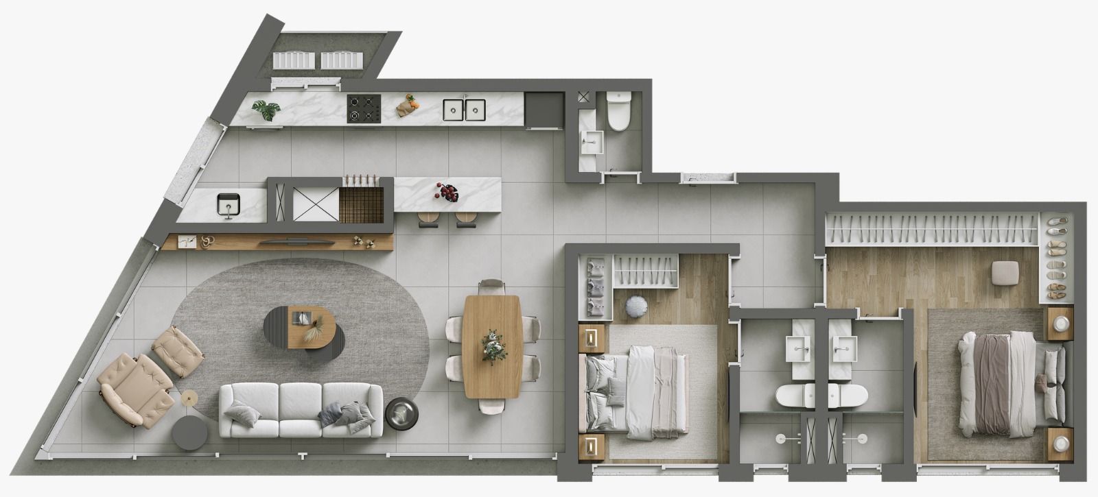 Apartamento 3 quartos sendo 1 suíte para venda no bairro Centro em Torres