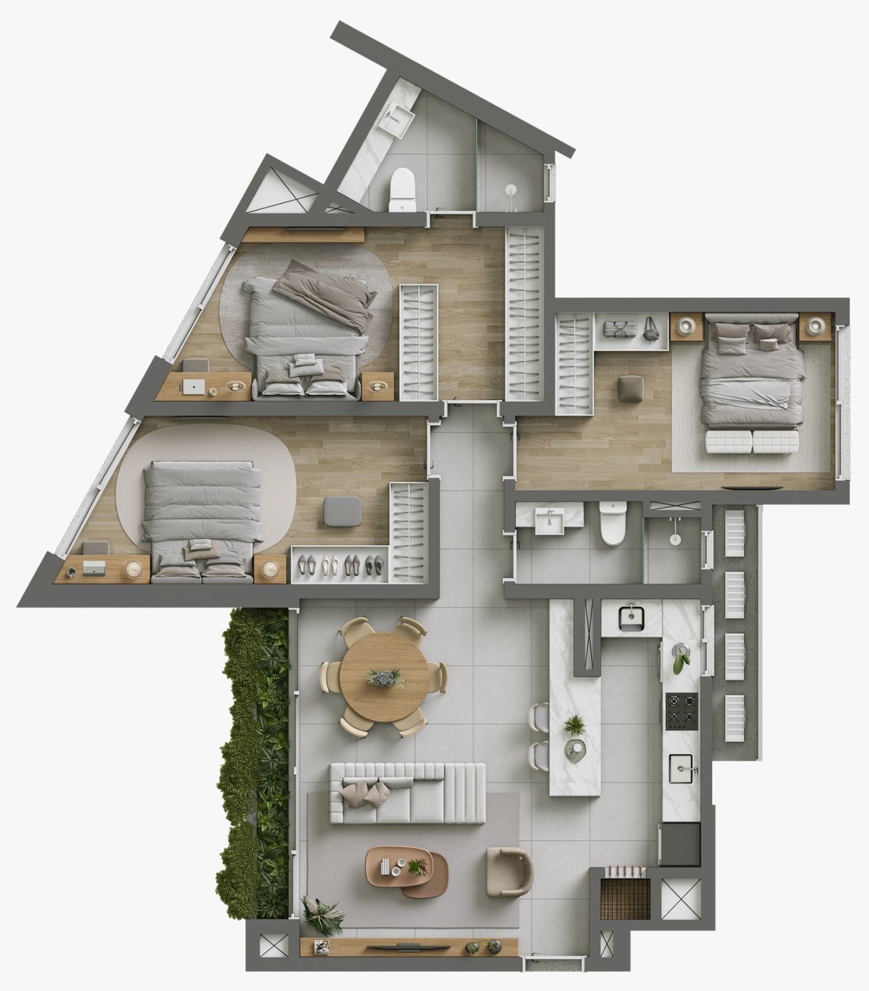 Apartamento 3 quartos sendo 1 suíte para venda no bairro Centro em Torres