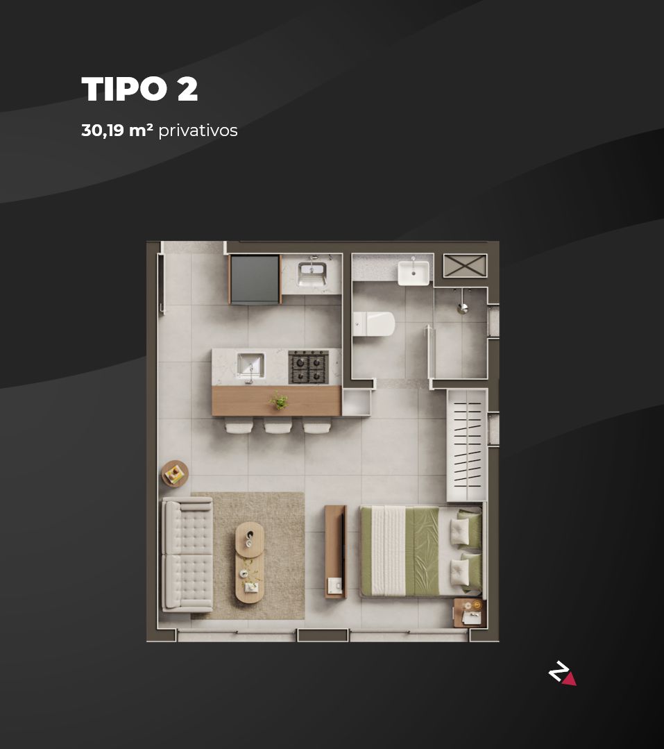 Apartamento 1 quarto para venda no bairro Centro  em Passo Fundo