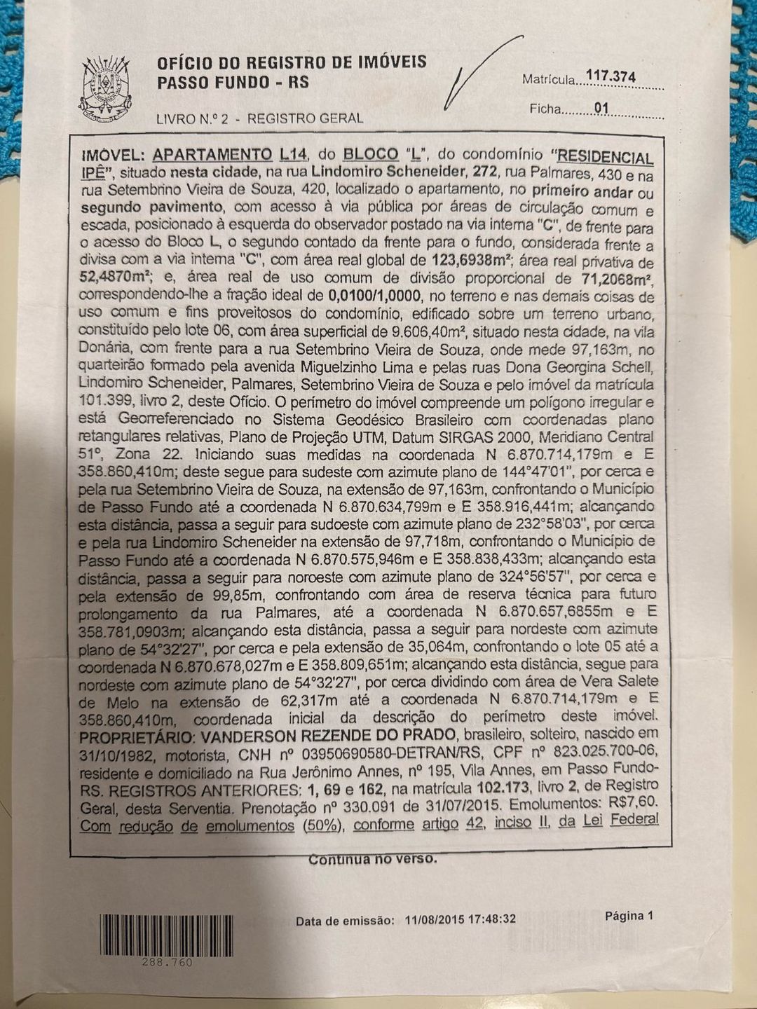Apartamento para venda no bairro Santa Marta em Passo Fundo