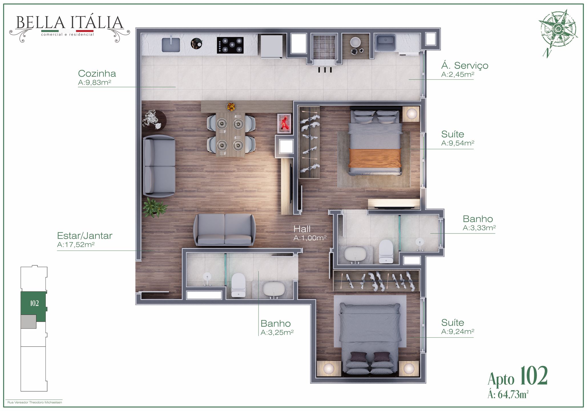 Apartamento para venda no bairro Moura em Gramado