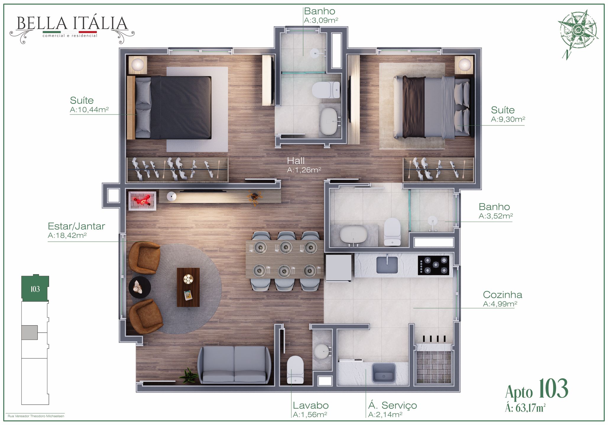 Apartamento para venda no bairro Moura em Gramado