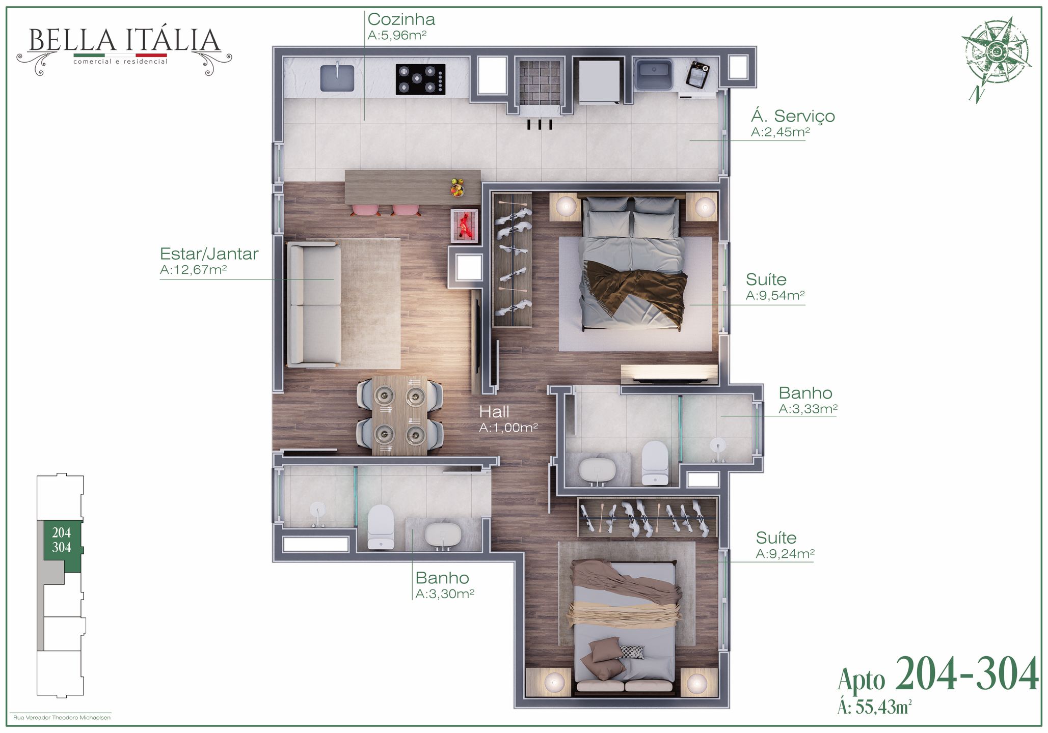 Apartamento para venda no bairro Moura em Gramado