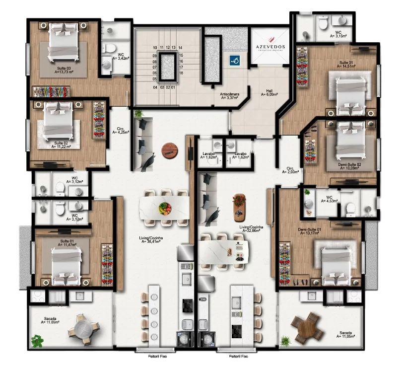Apartamento para venda no bairro Meia Praia em Itapema
