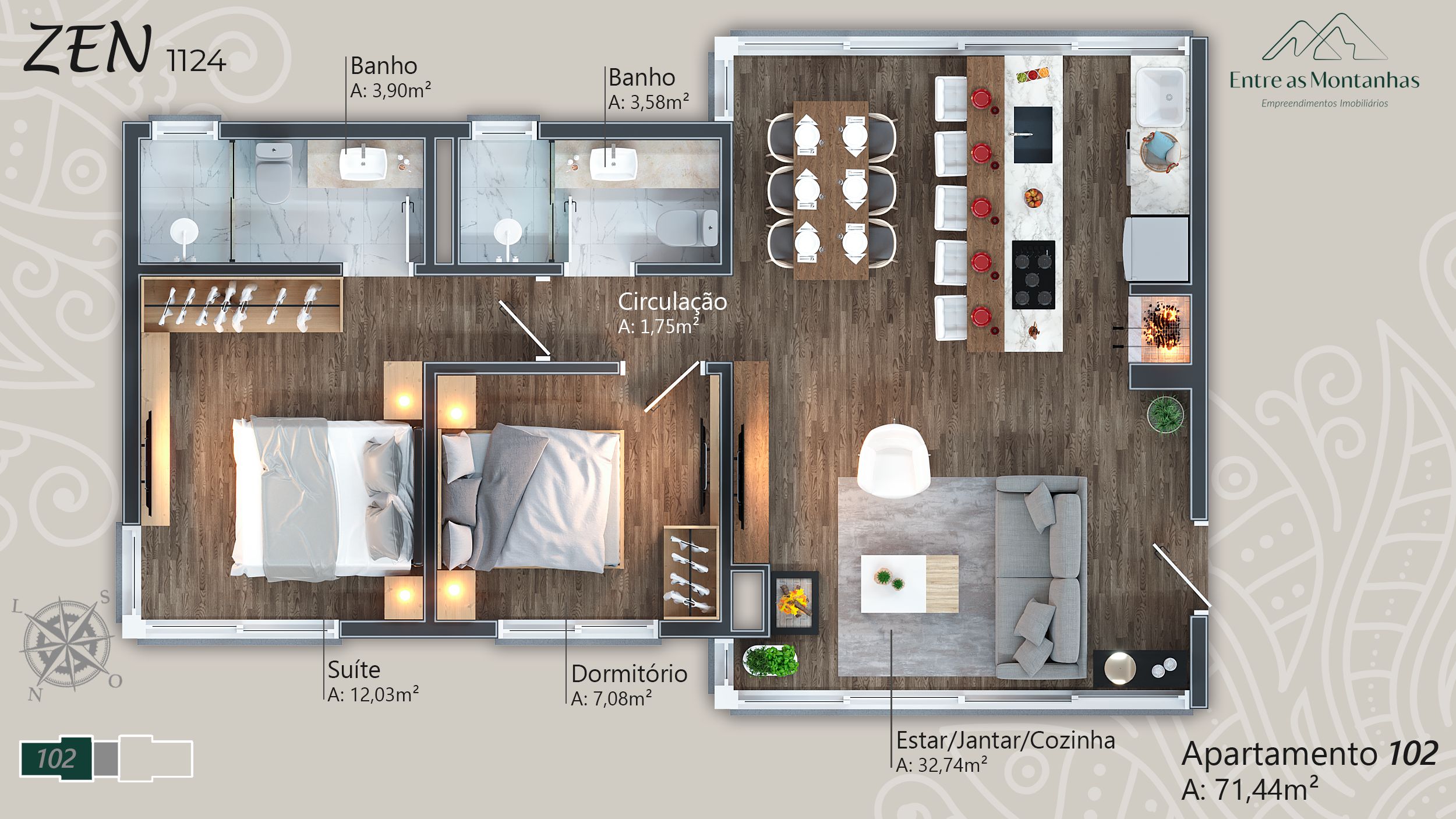 Apartamento para venda no bairro Centro em Gramado