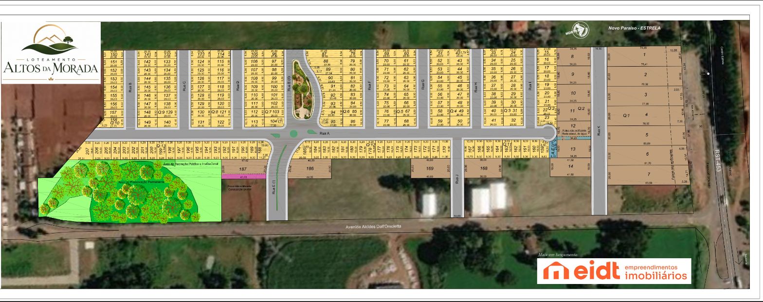 Lote para venda no bairro Novo Paraíso em Estrela