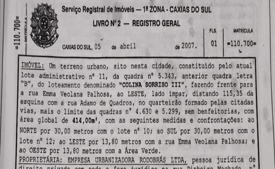 Terreno para venda no bairro Santa Lucia em Caxias do Sul