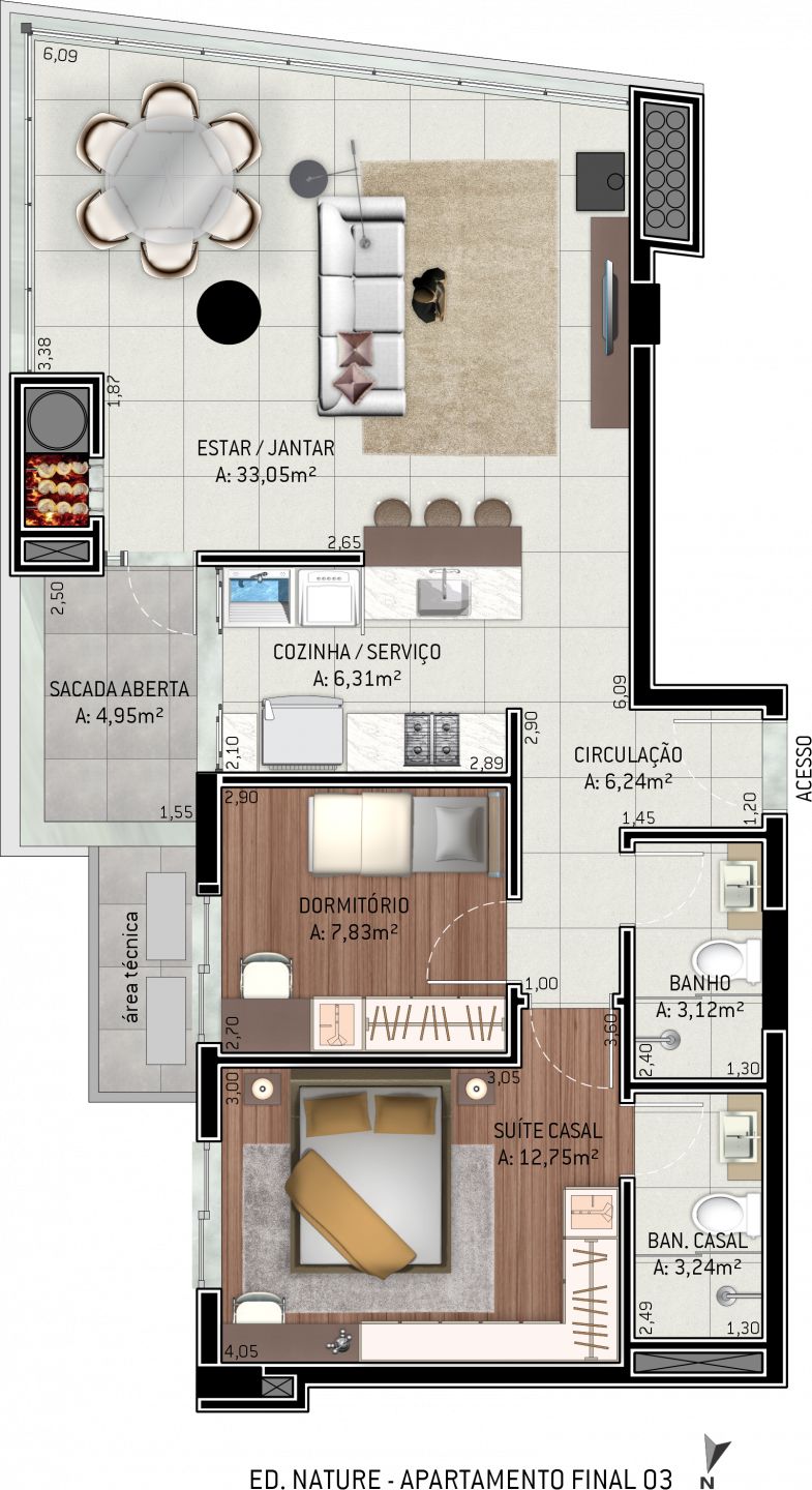 Apartamento para venda no bairro Cidade Alta  em Bento Gonçalves