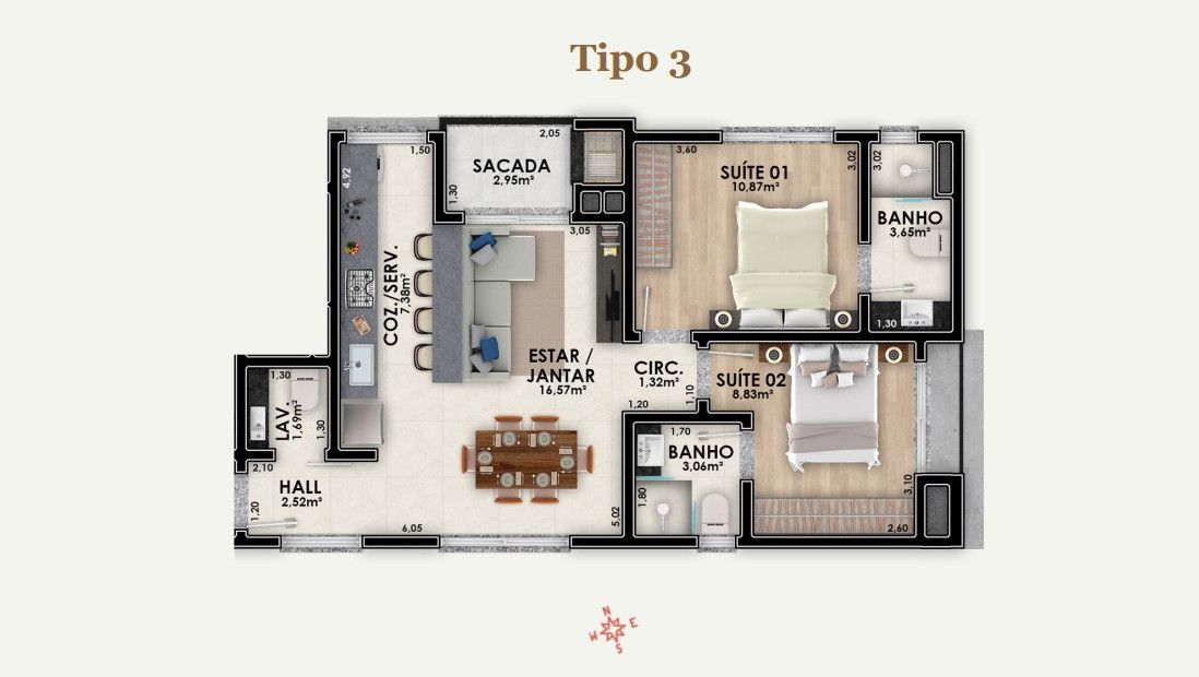 Apartamento para venda no bairro São Cristovão em Passo Fundo