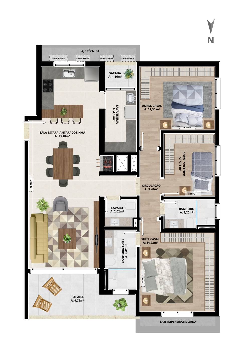 Apartamento à venda com 1 quarto, 107m² - Foto 24