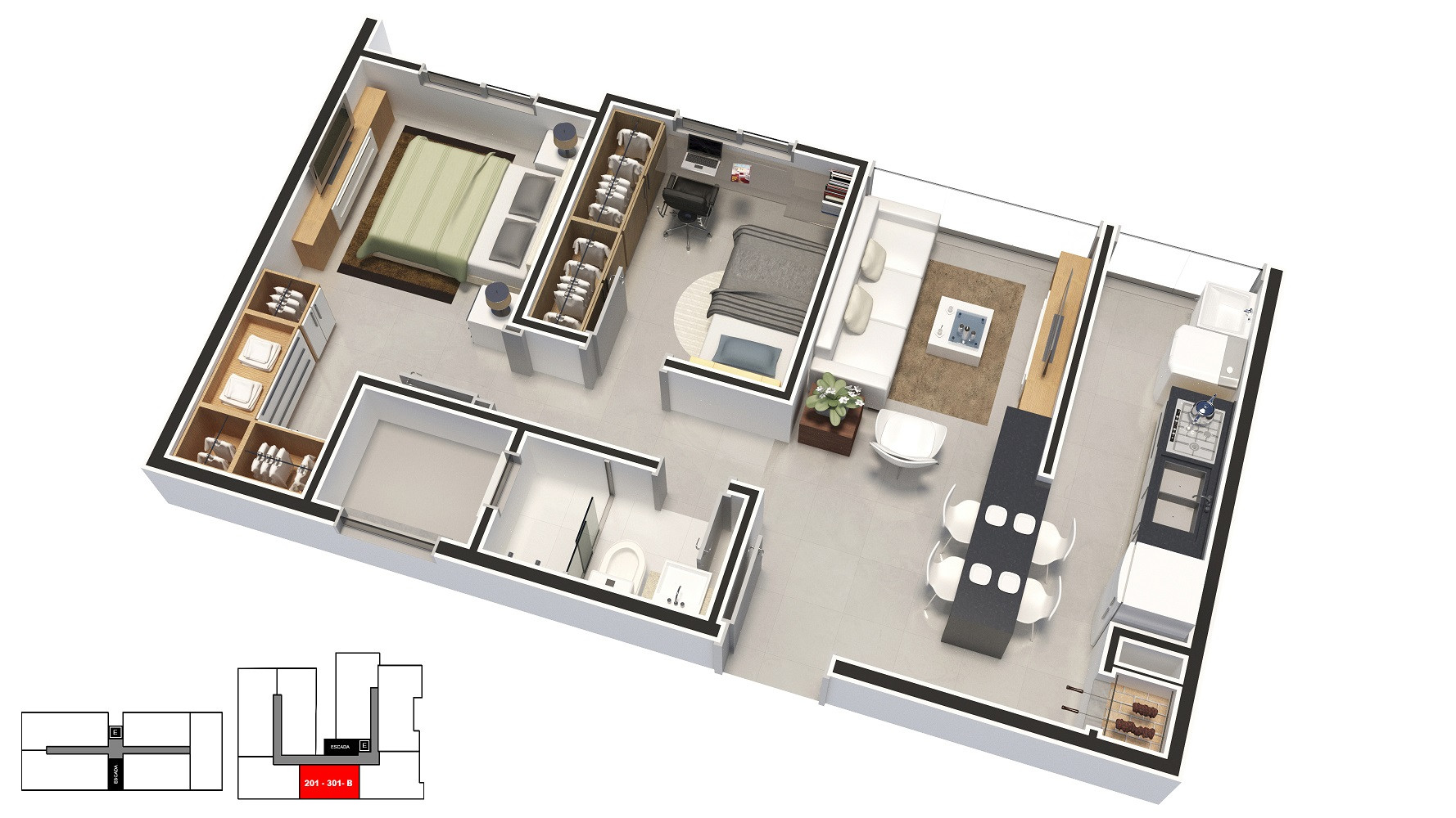 Apartamento à venda com 2 quartos, 59m² - Foto 11