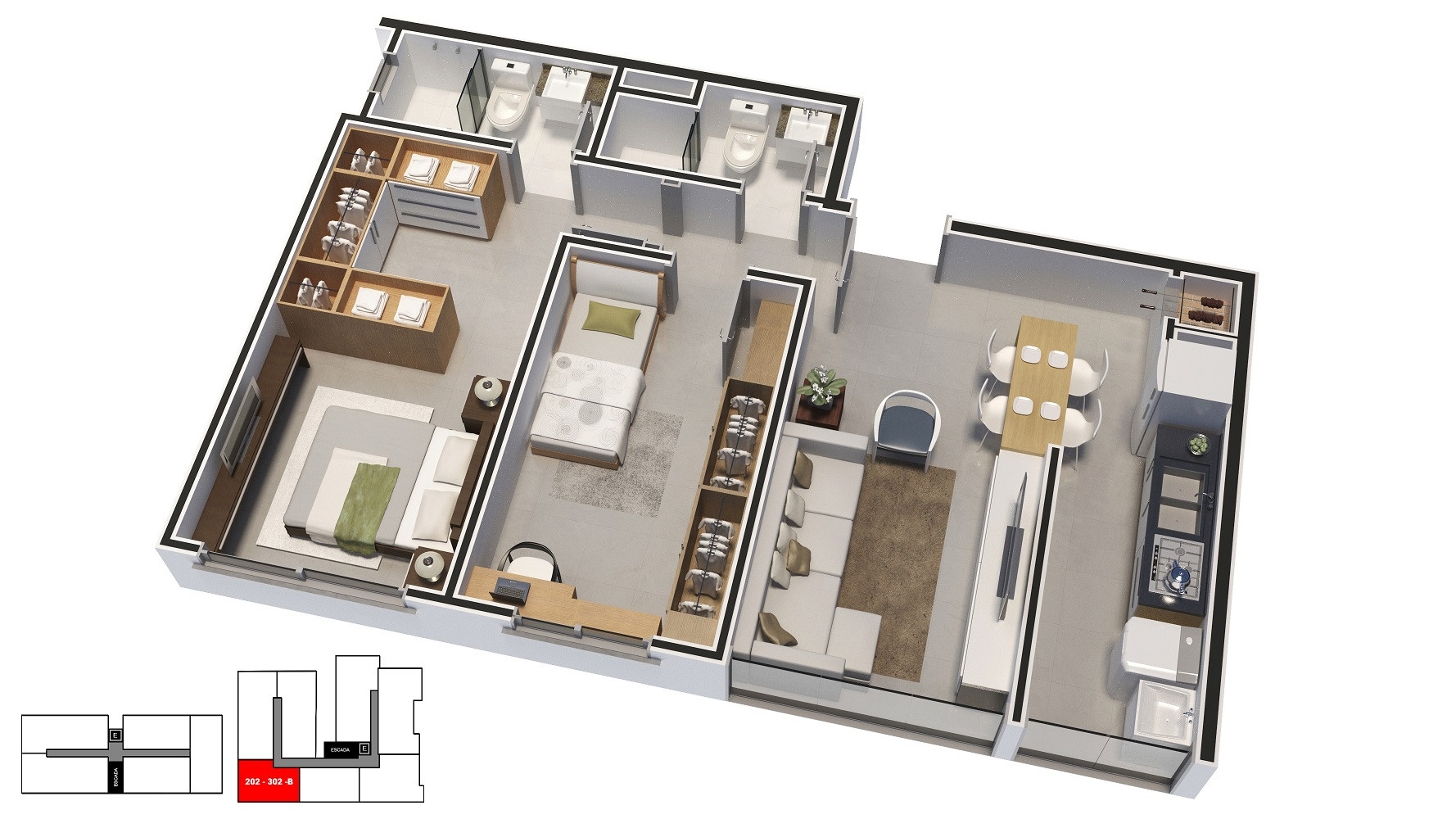 Apartamento à venda com 2 quartos, 59m² - Foto 12