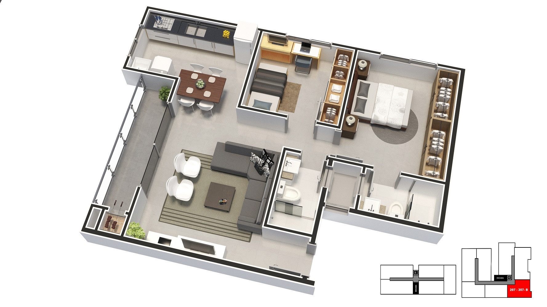 Apartamento à venda com 2 quartos, 59m² - Foto 16