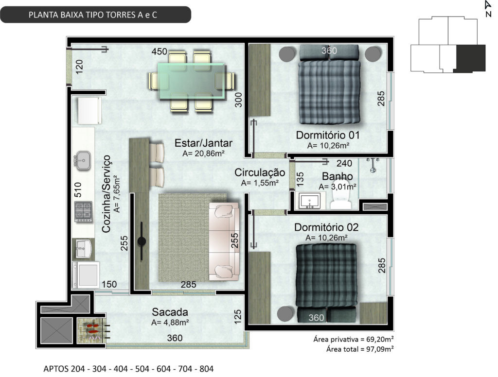 Apartamento à venda com 2 quartos, 73m² - Foto 13