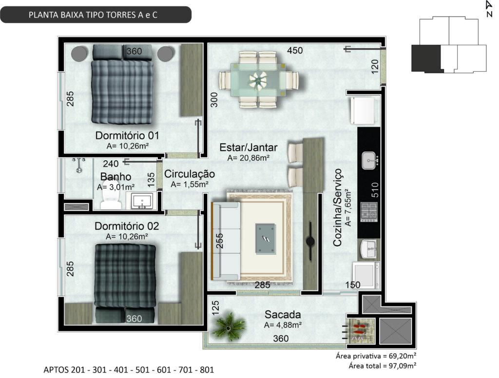 Apartamento à venda com 2 quartos, 73m² - Foto 16