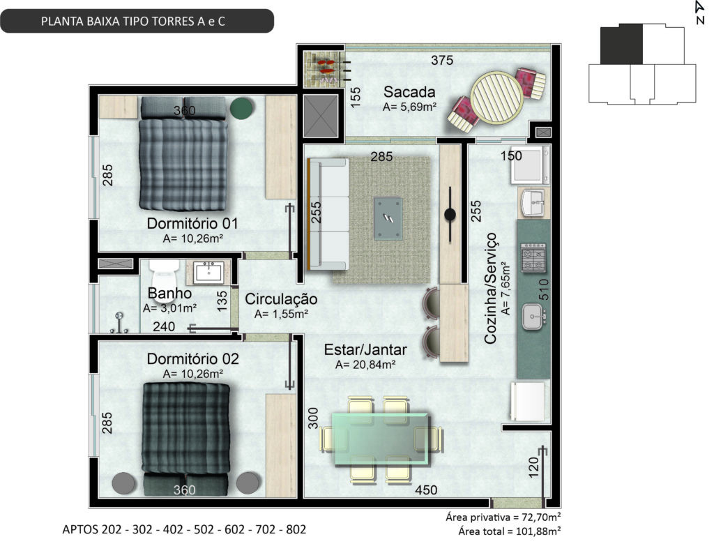 Apartamento à venda com 2 quartos, 73m² - Foto 15