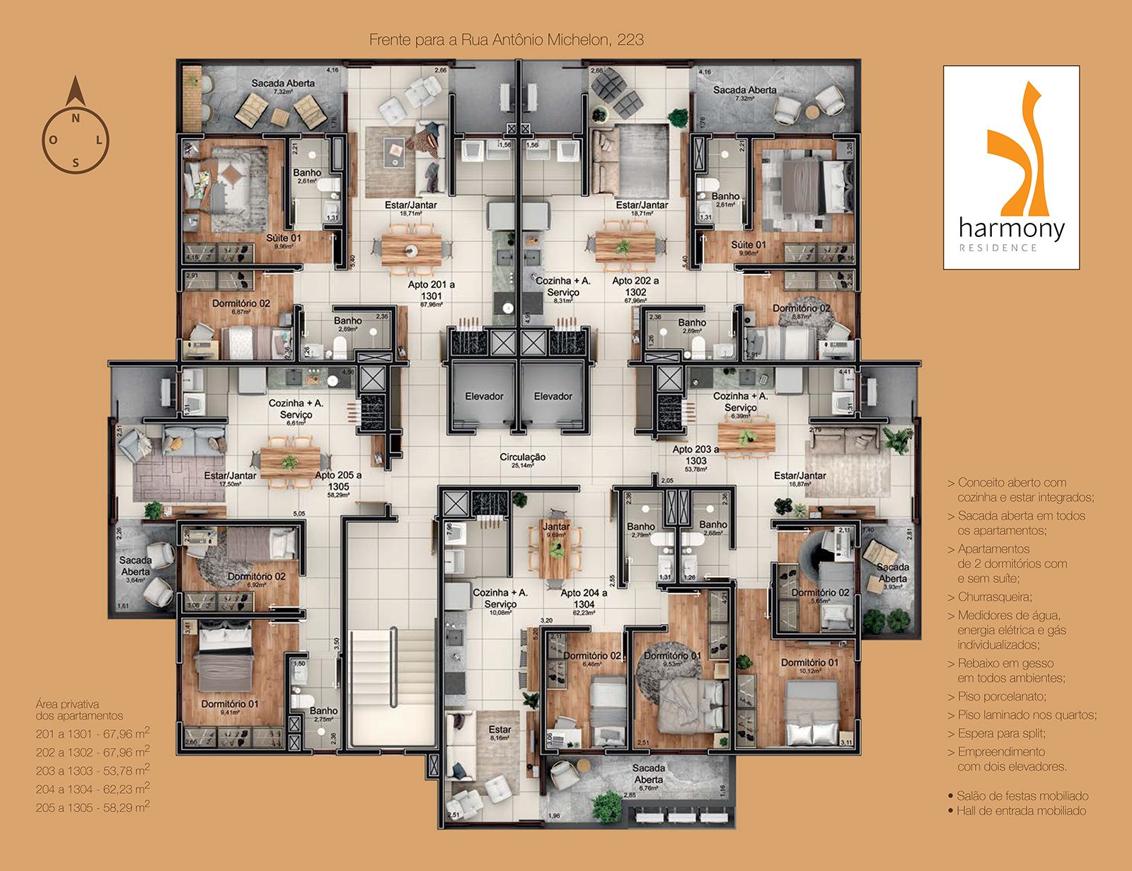 Apartamento para venda no bairro Santa Rita em Bento Gonçalves