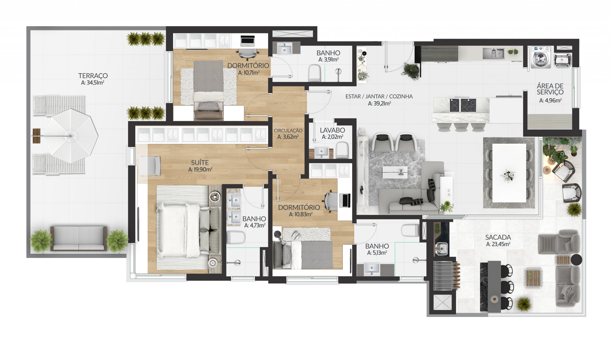 Apartamento à venda com 3 quartos, 137m² - Foto 62